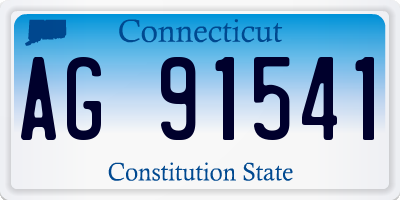 CT license plate AG91541