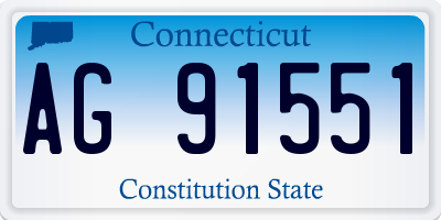 CT license plate AG91551