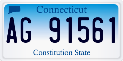 CT license plate AG91561