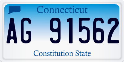 CT license plate AG91562