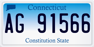 CT license plate AG91566
