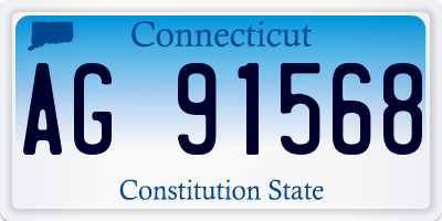 CT license plate AG91568