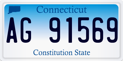 CT license plate AG91569