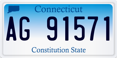 CT license plate AG91571