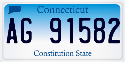 CT license plate AG91582