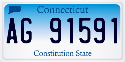CT license plate AG91591