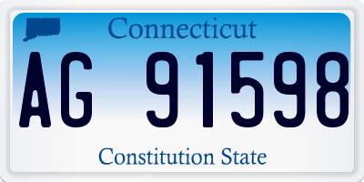 CT license plate AG91598