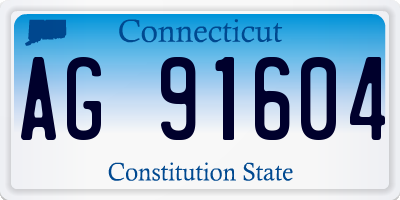 CT license plate AG91604