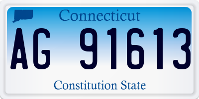 CT license plate AG91613