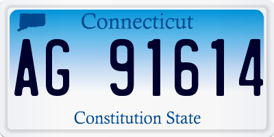 CT license plate AG91614