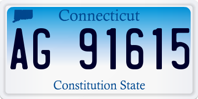 CT license plate AG91615