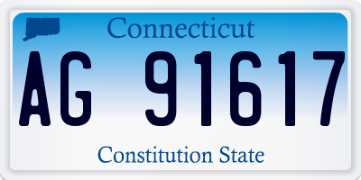 CT license plate AG91617