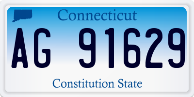 CT license plate AG91629