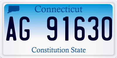 CT license plate AG91630