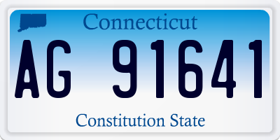 CT license plate AG91641