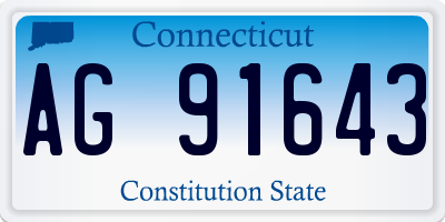 CT license plate AG91643
