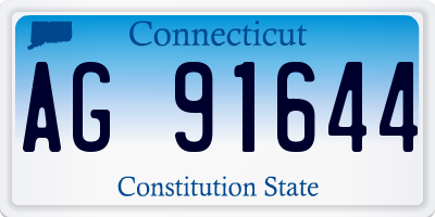 CT license plate AG91644