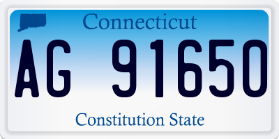 CT license plate AG91650