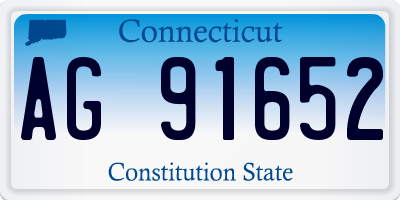 CT license plate AG91652