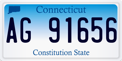 CT license plate AG91656