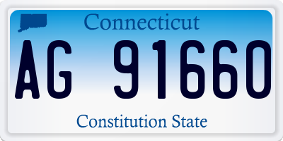 CT license plate AG91660