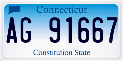 CT license plate AG91667