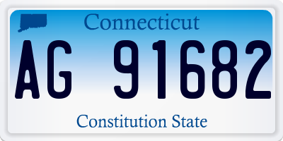 CT license plate AG91682