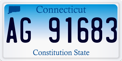 CT license plate AG91683