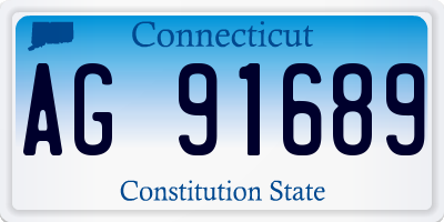 CT license plate AG91689