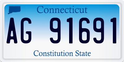 CT license plate AG91691