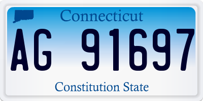 CT license plate AG91697