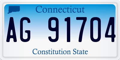 CT license plate AG91704