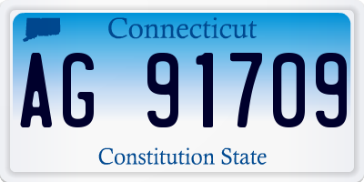 CT license plate AG91709