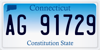 CT license plate AG91729