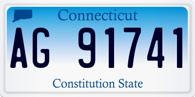 CT license plate AG91741