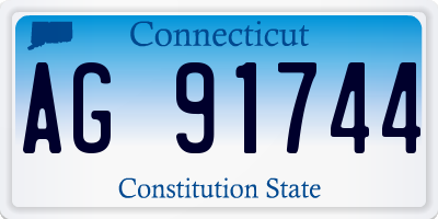 CT license plate AG91744