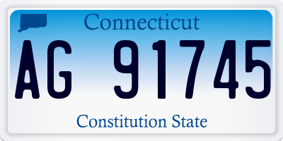 CT license plate AG91745