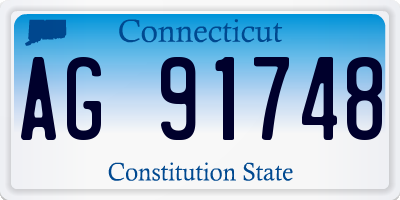 CT license plate AG91748