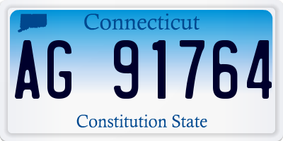 CT license plate AG91764