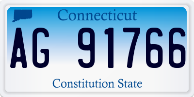CT license plate AG91766