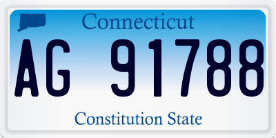 CT license plate AG91788