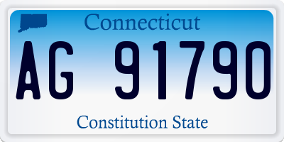 CT license plate AG91790