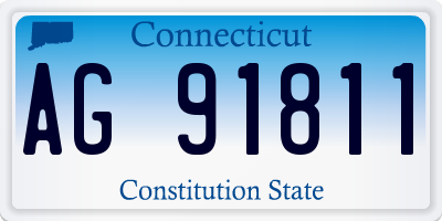 CT license plate AG91811