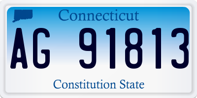 CT license plate AG91813