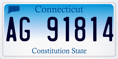 CT license plate AG91814