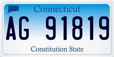CT license plate AG91819
