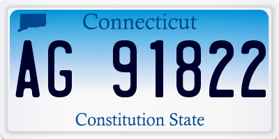 CT license plate AG91822