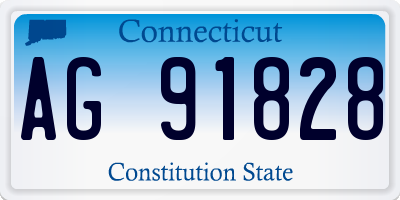 CT license plate AG91828