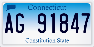 CT license plate AG91847
