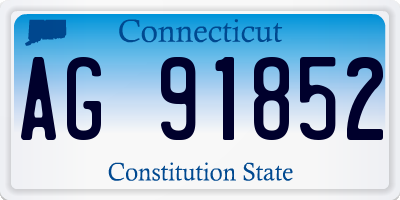 CT license plate AG91852